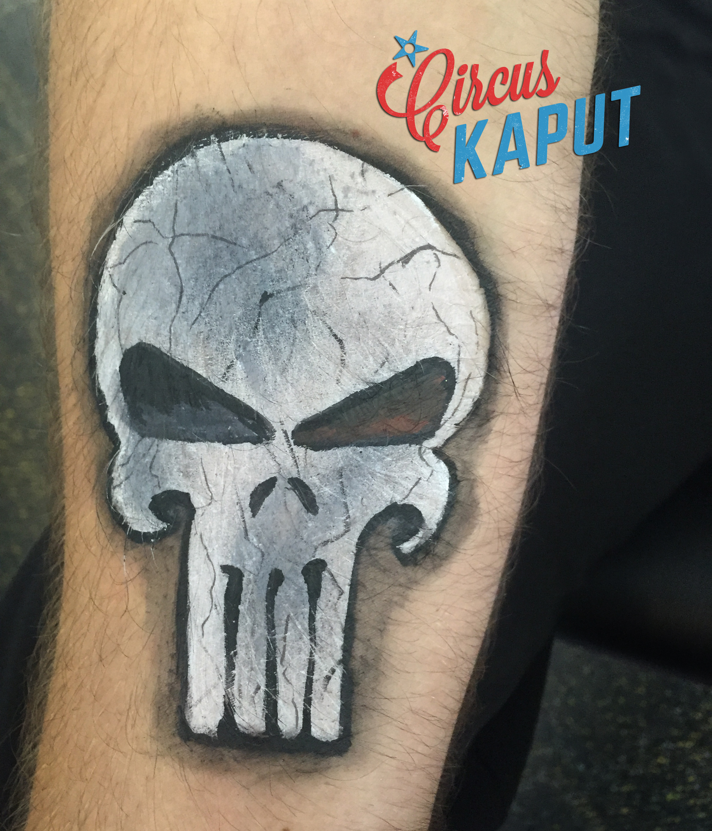 Punisher Skull Party face painting