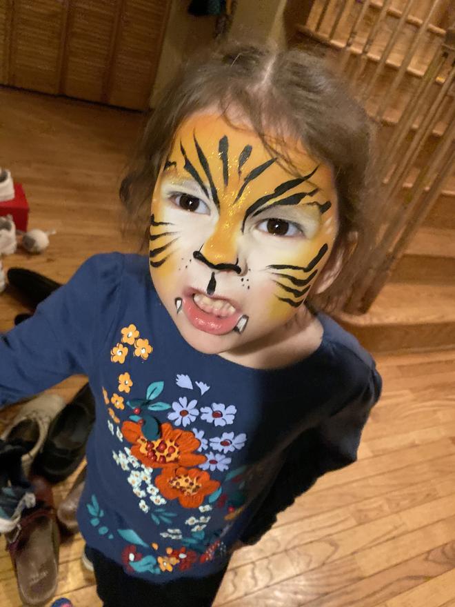 Growling Tiger Party face painting